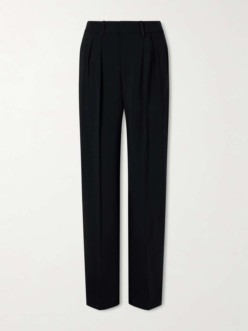 Kallmeyer Aiden Pleated Cady Straight-leg Pants