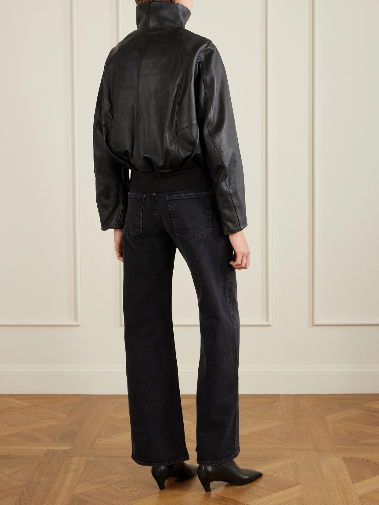 Kallmeyer Liam Leather Bomber Jacket In Multi