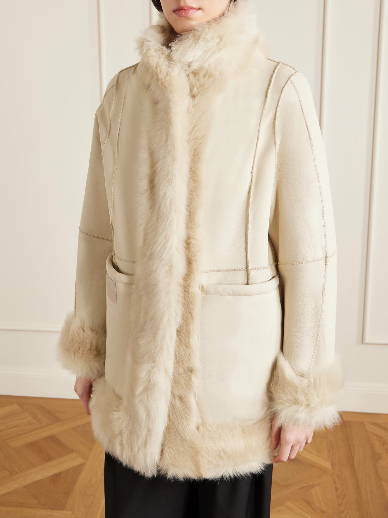Donna Reversible Shearling Coat