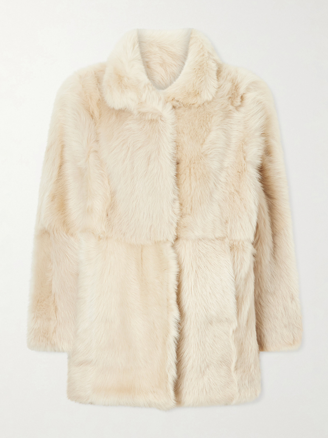 Kallmeyer Donna Reversible Shearling Coat In Neutral