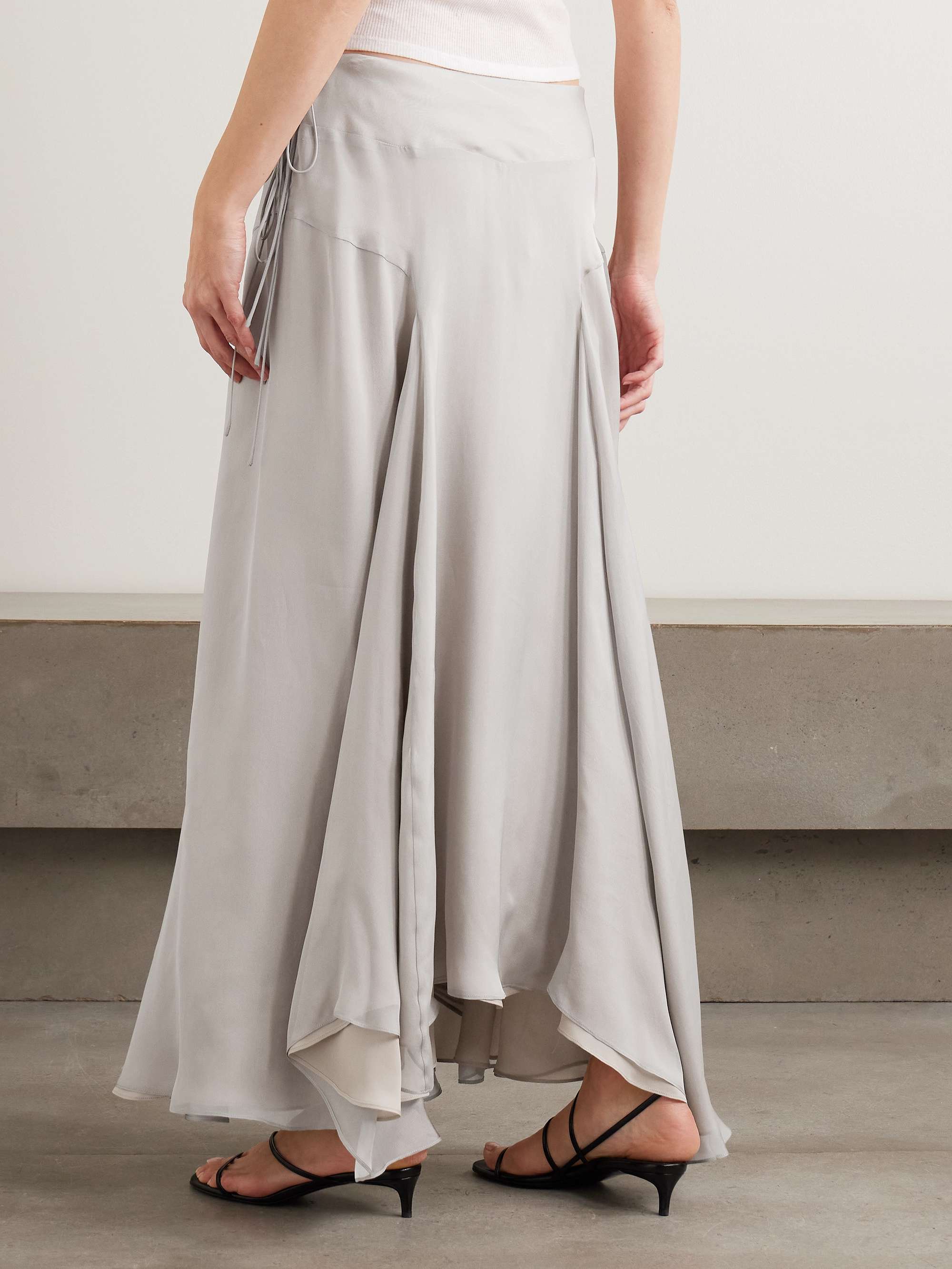 KALLMEYER Alyse asymmetric pleated silk-chiffon skirt | NET-A-PORTER