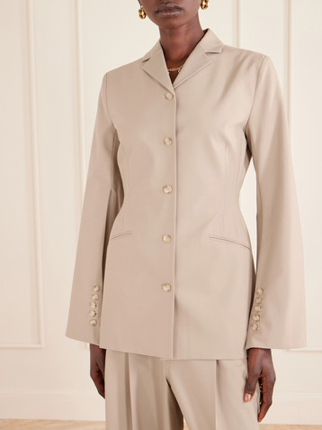 KALLMEYER Benny wool-blend grain de poudre blazer