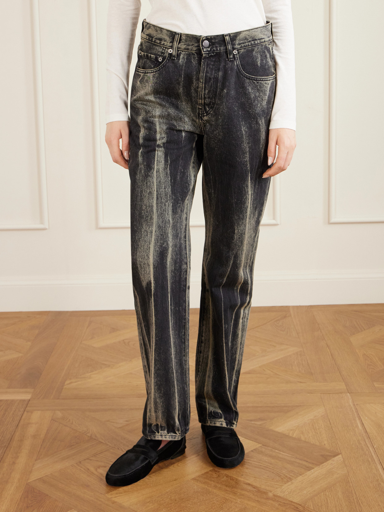Gabby Distressed High-Rise Jeans