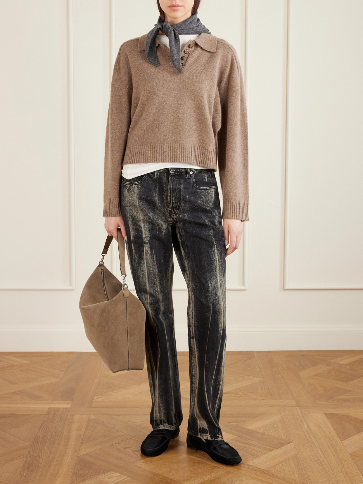 Gabby Distressed High-Rise Jeans