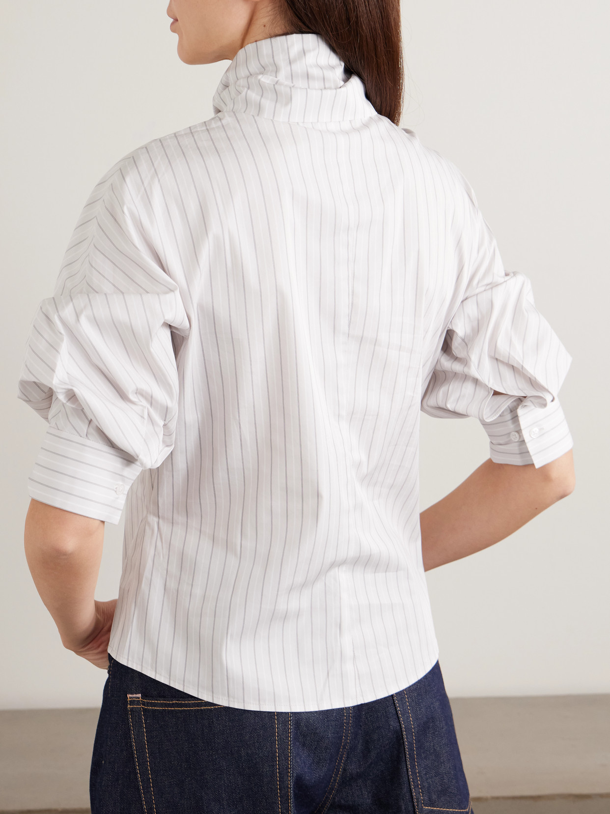 Lilette Striped Cotton-Poplin Shirt