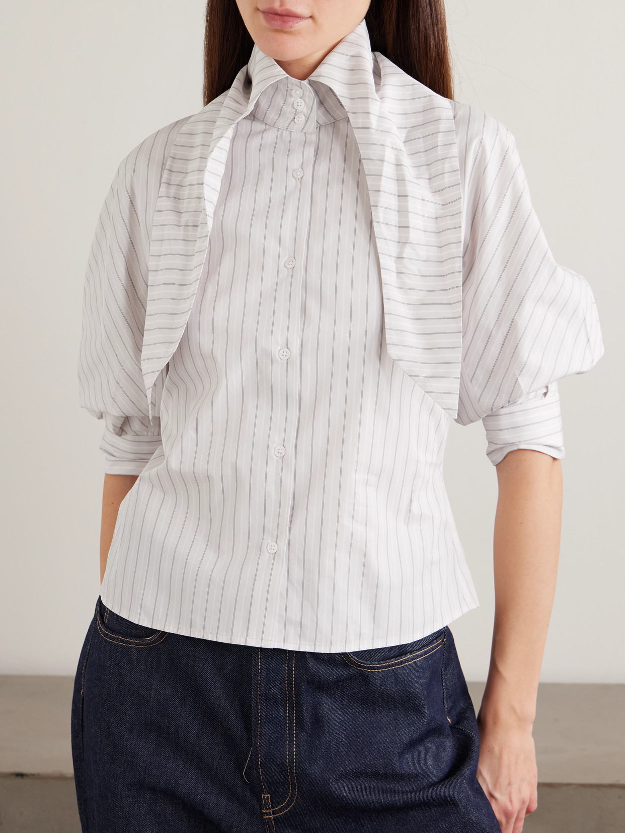Lilette Striped Cotton-Poplin Shirt