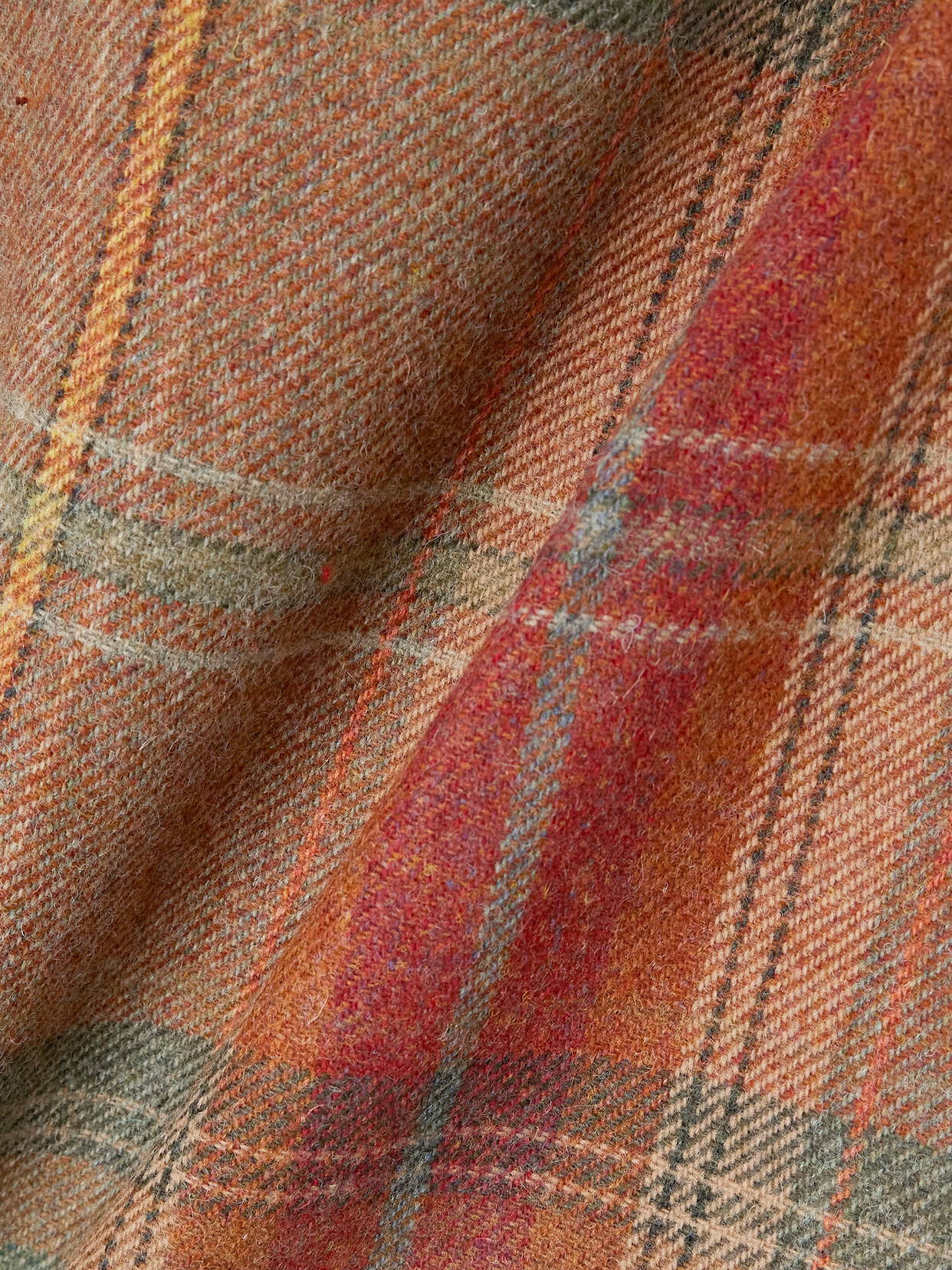 Marta Ferri Cipriani Checked Wool Midi Skirt In Red