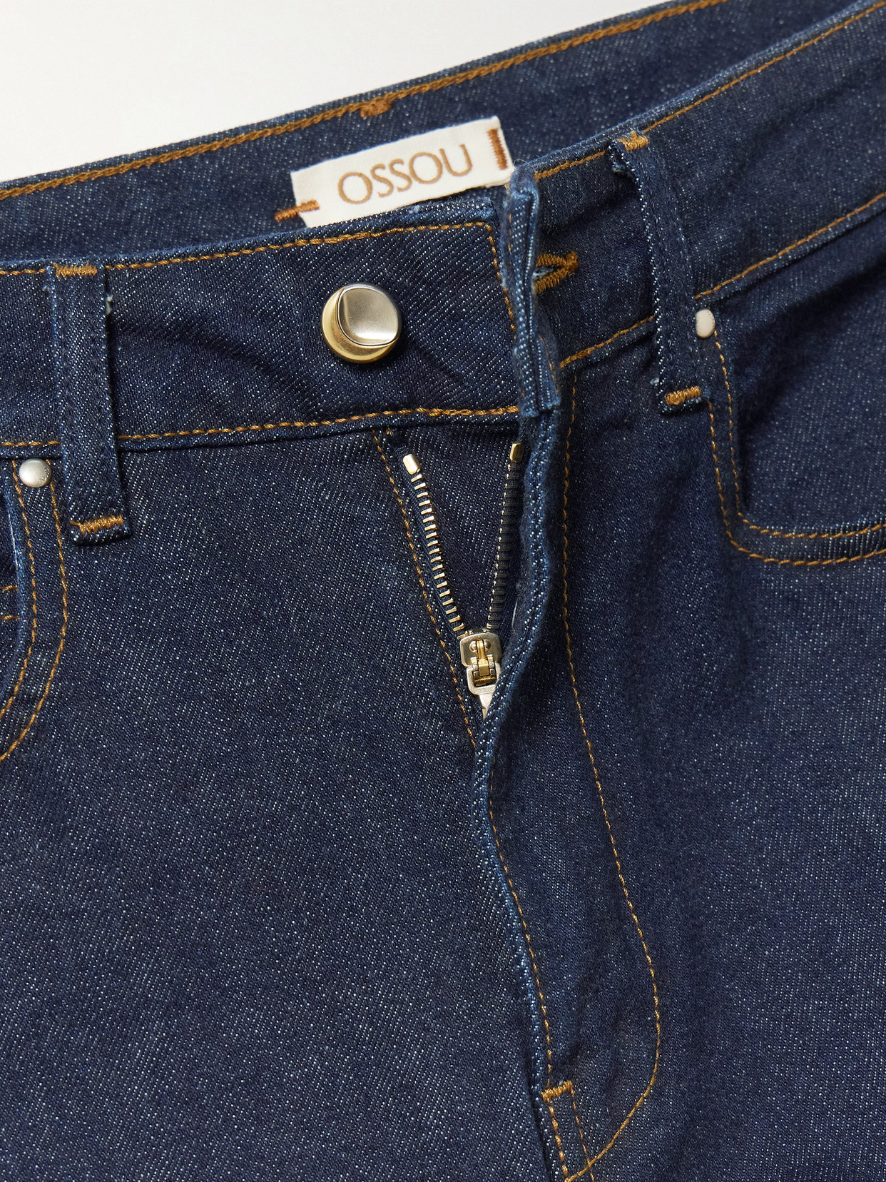 Ossou Flex Stretch High-rise Straight-leg Jeans In Blue