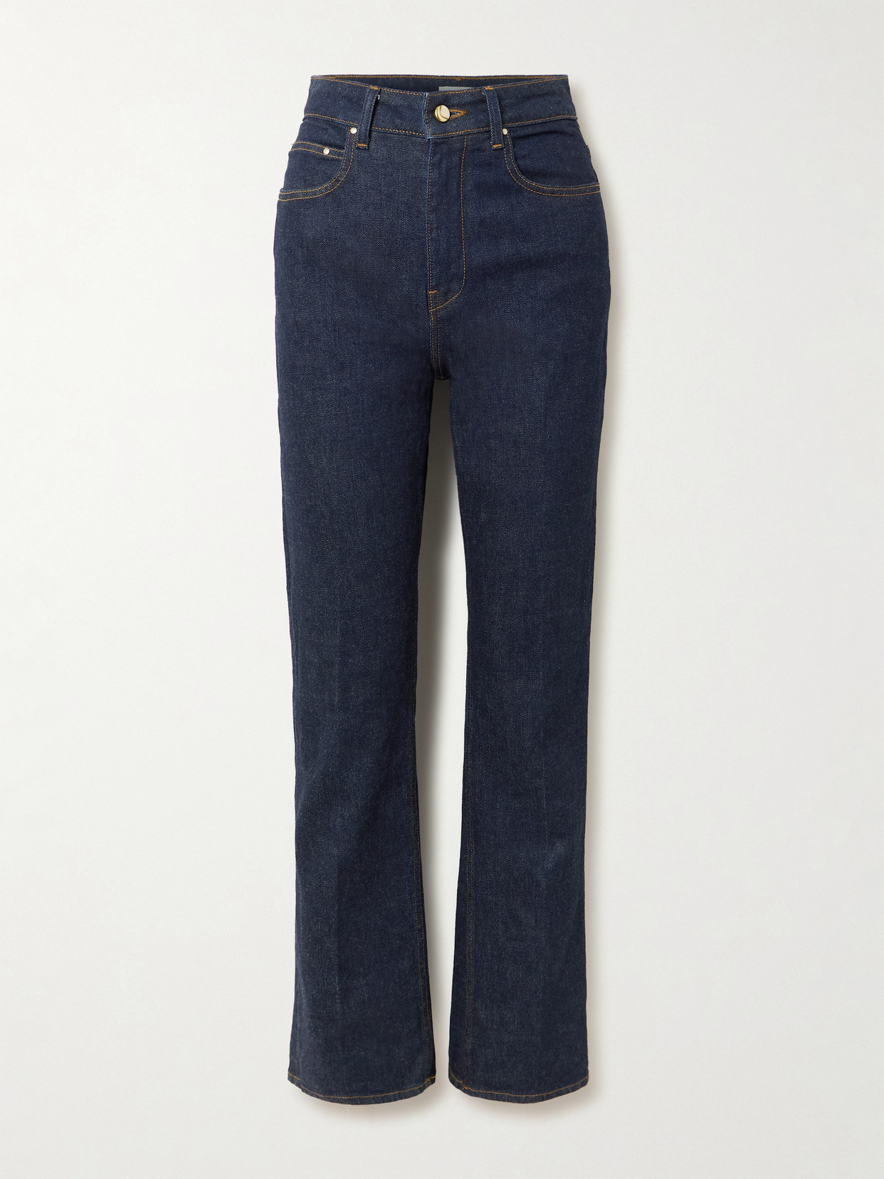 Ossou Flex Stretch High-rise Straight-leg Jeans In Blue