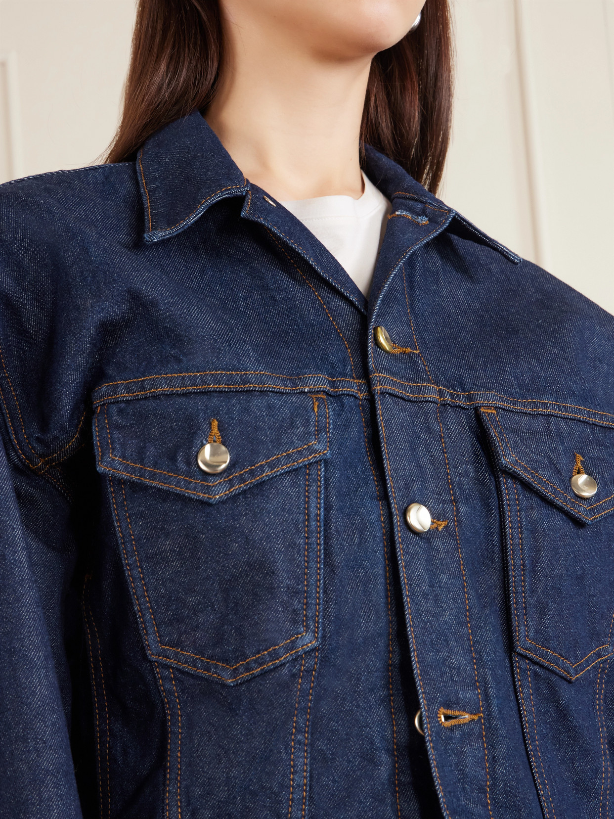 Ossou Sway Denim Jacket In Blue