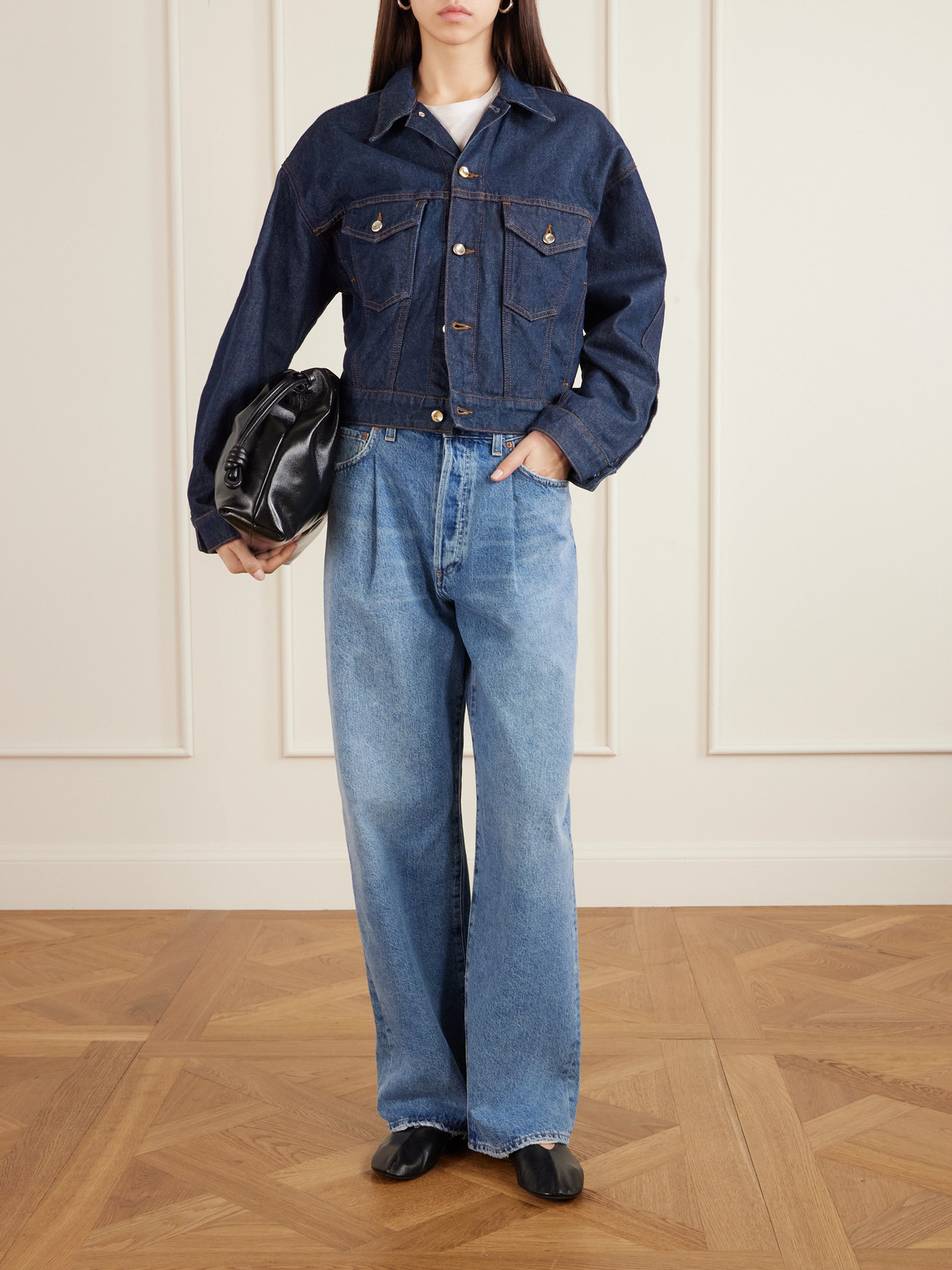 Ossou Sway Denim Jacket In Blue