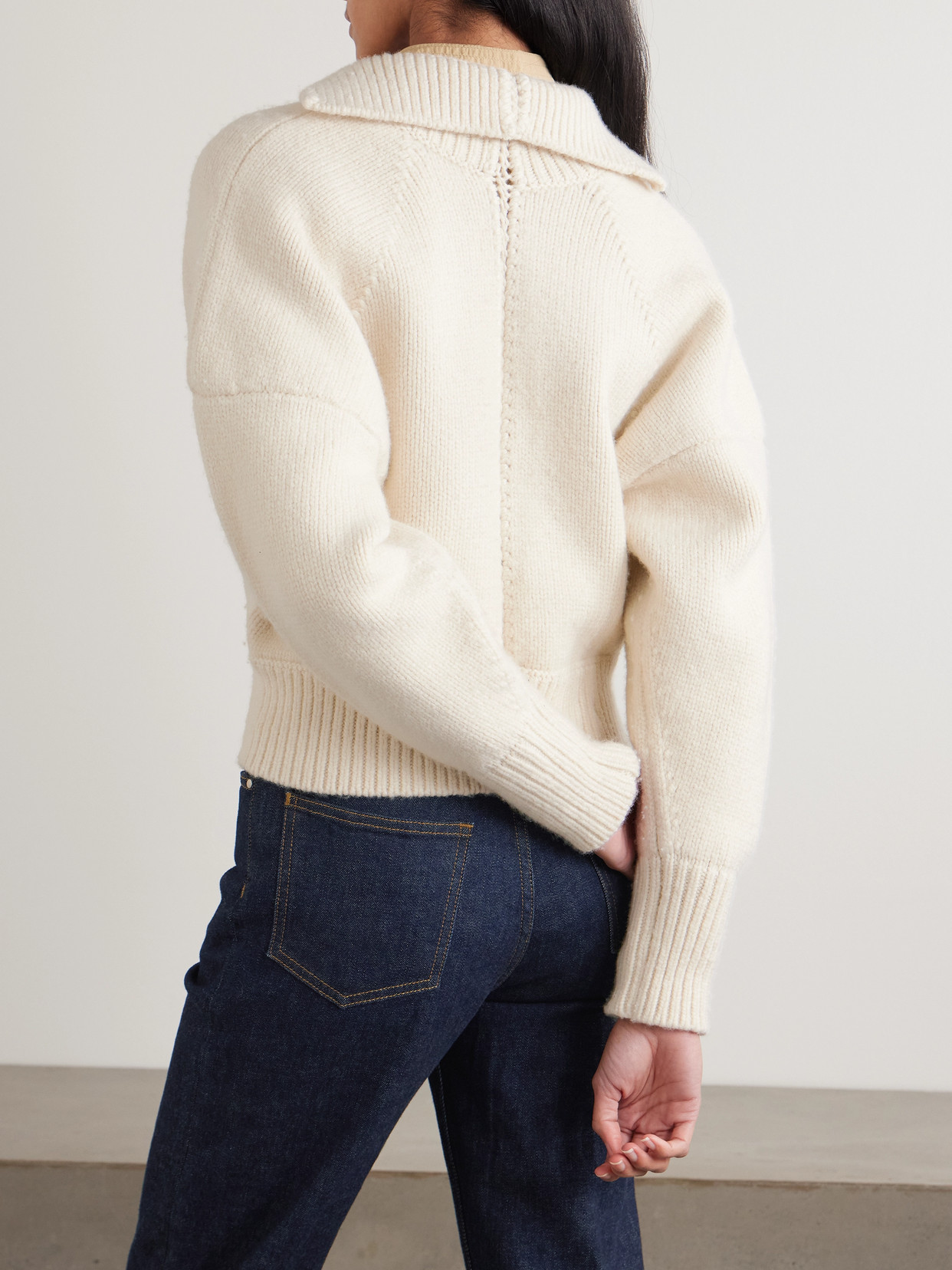 Ossou Wader Cotton Sweater In White