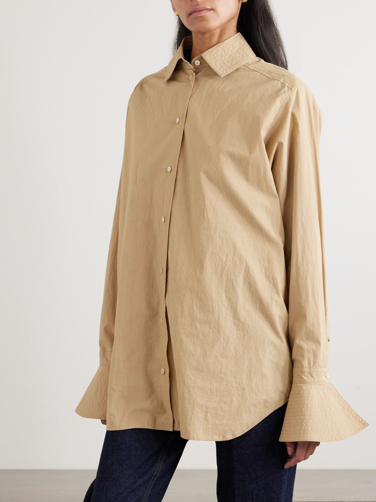 Haze Oversized Cotton-Poplin Shirt