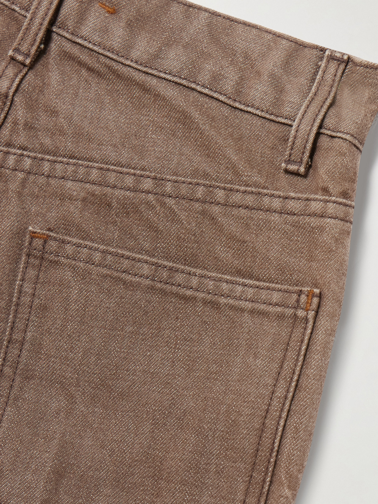 Ossou Drift High-rise Straight-leg Jeans In Brown