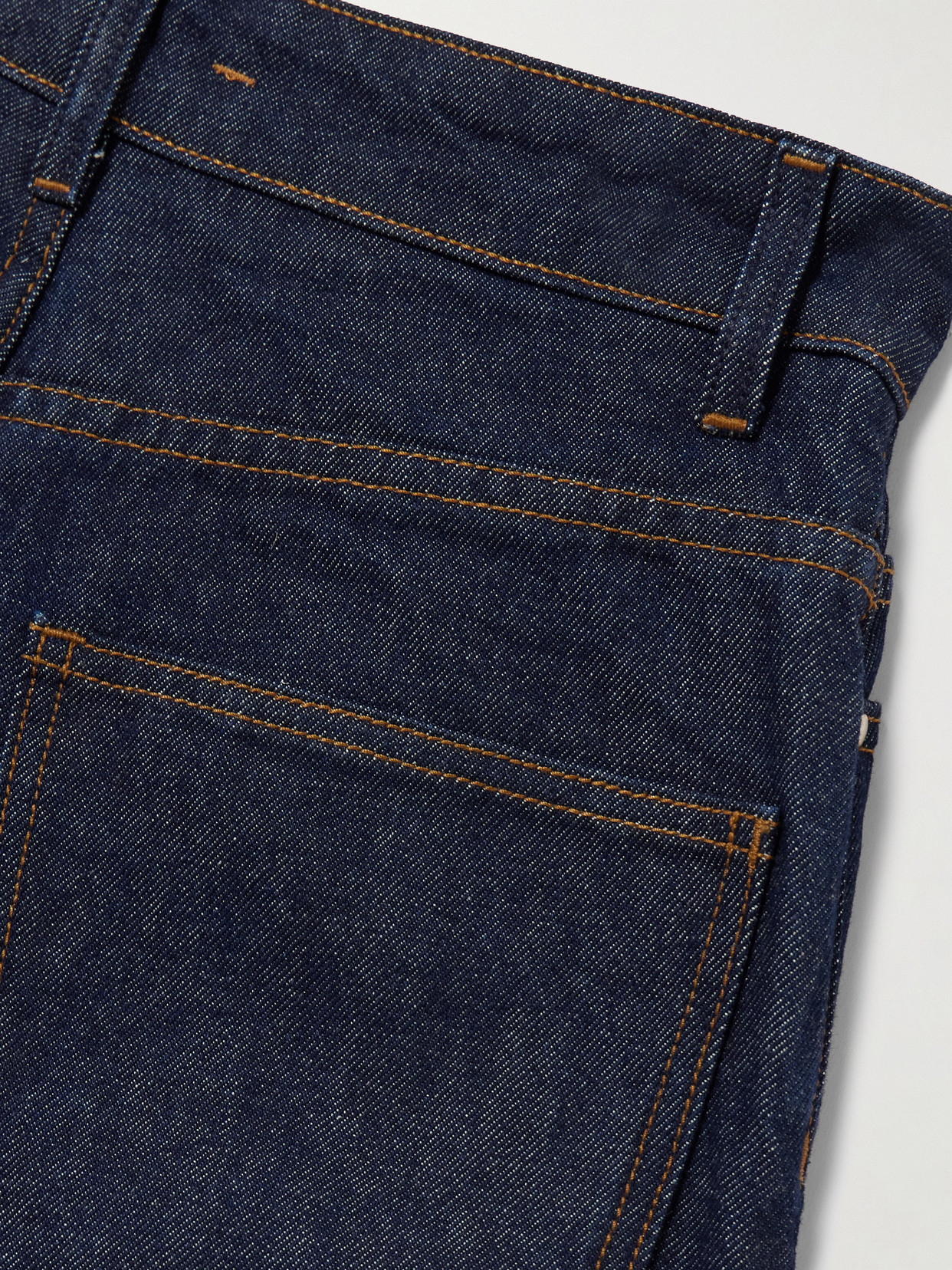 Ossou Bends High-rise Barrel-leg Jeans In Blue