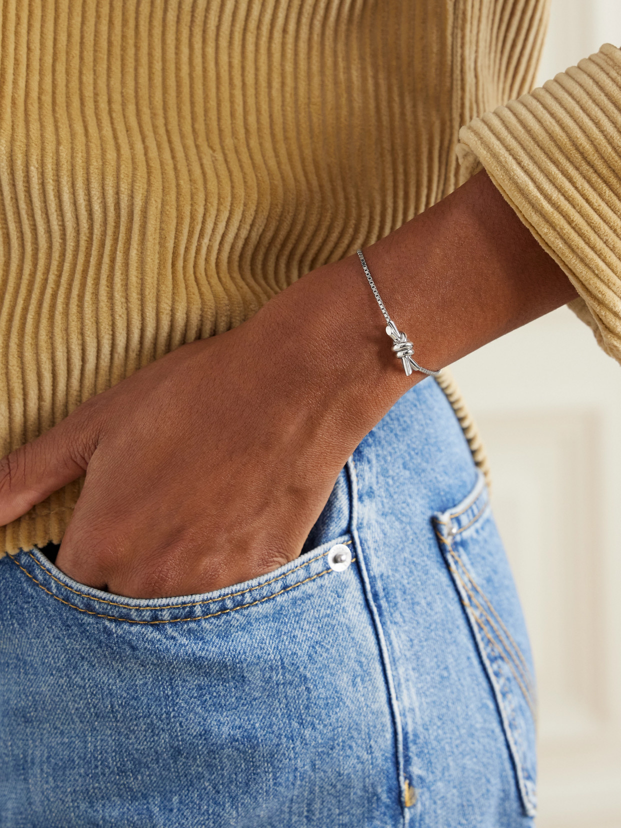 Bottega Veneta Silver Bracelet In Silver