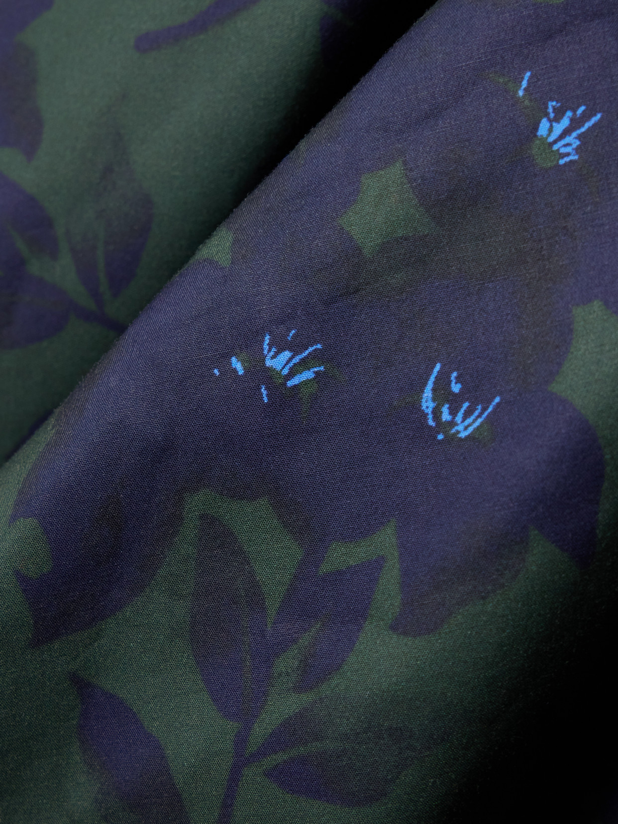 Shushu-tong Asymmetric Bow-embellished Floral-print Cotton Midi Skirt In Green