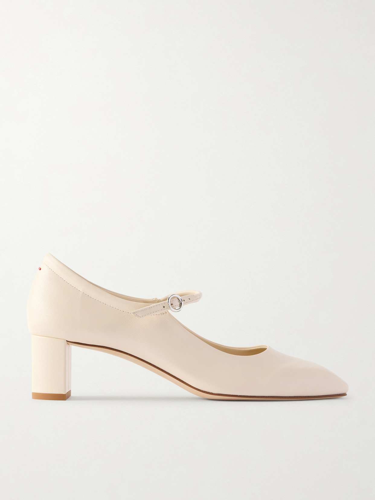 Aeyde Lina Leather Mary Jane Pumps In White