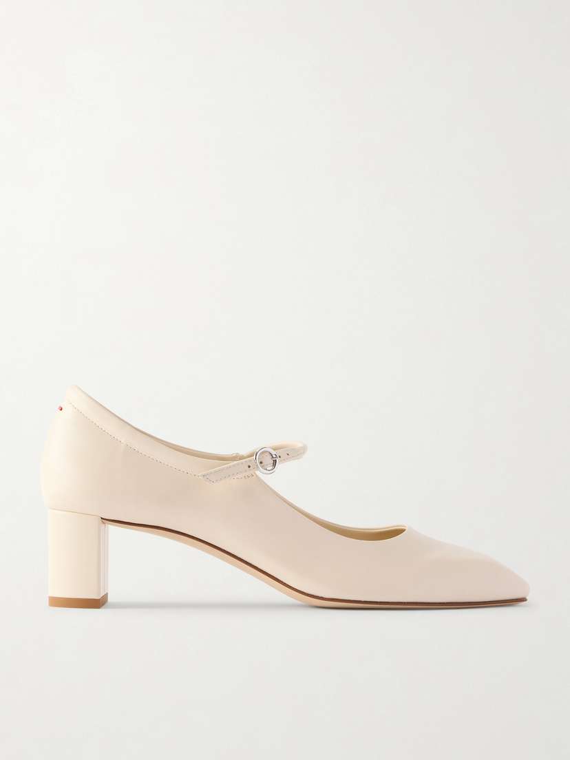aeyde Lina Leather Mary Jane Pumps