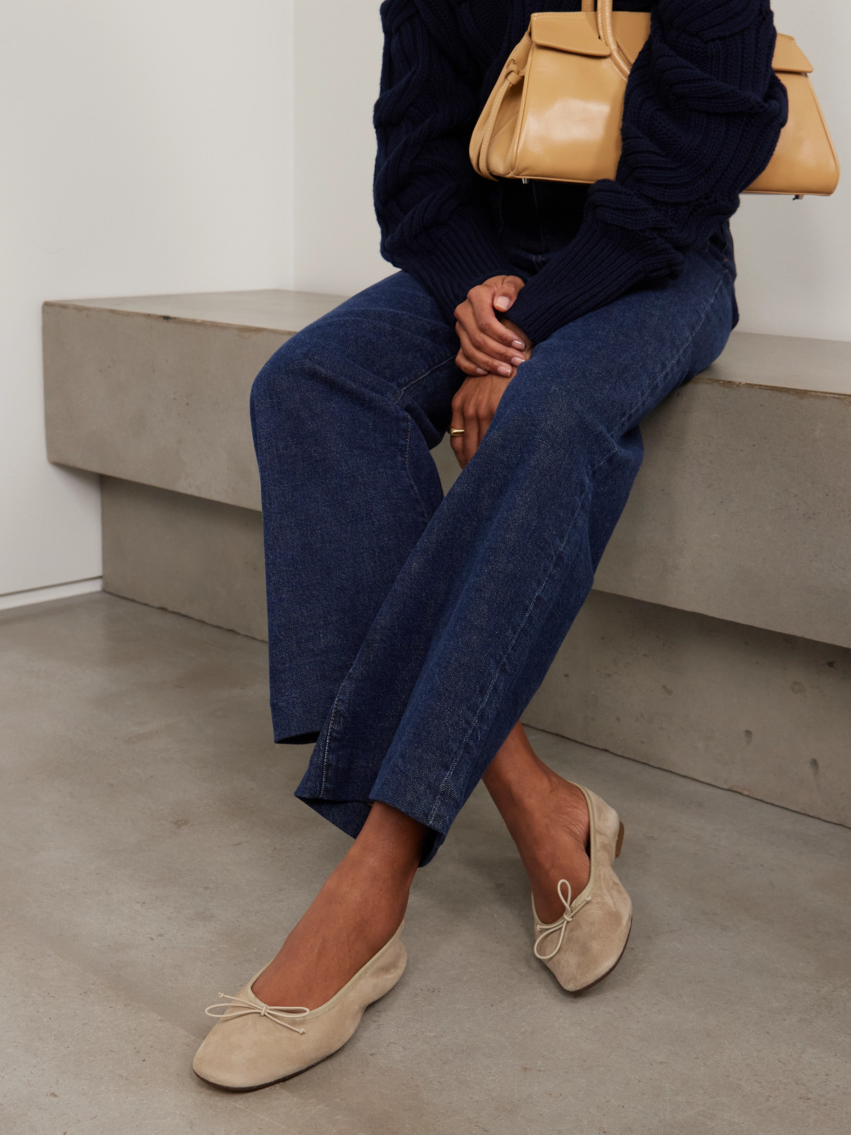 Tiby Bow-Detailed Ballet Flats