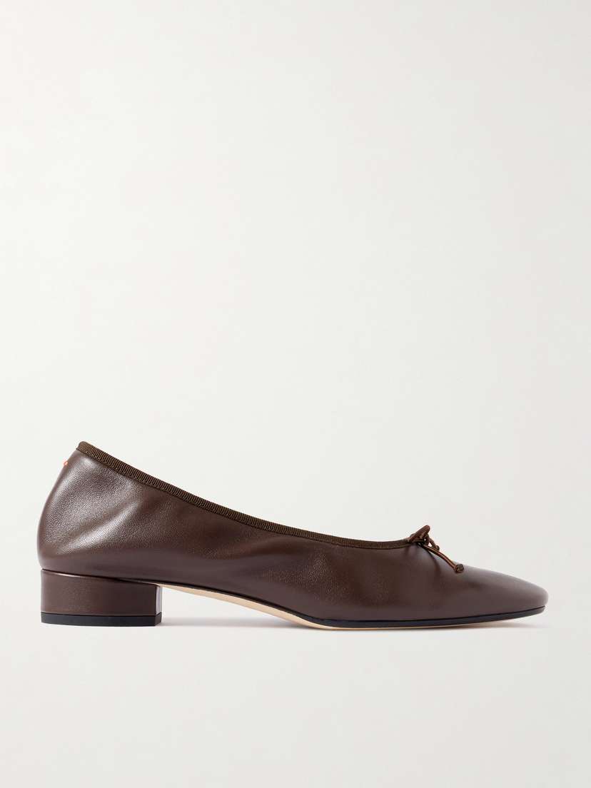 aeyde Onda Bow-detailed Leather Pumps