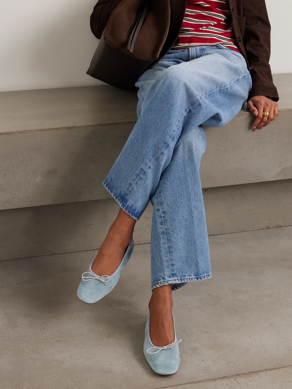 Tiby Bow-Detailed Ballet Flats