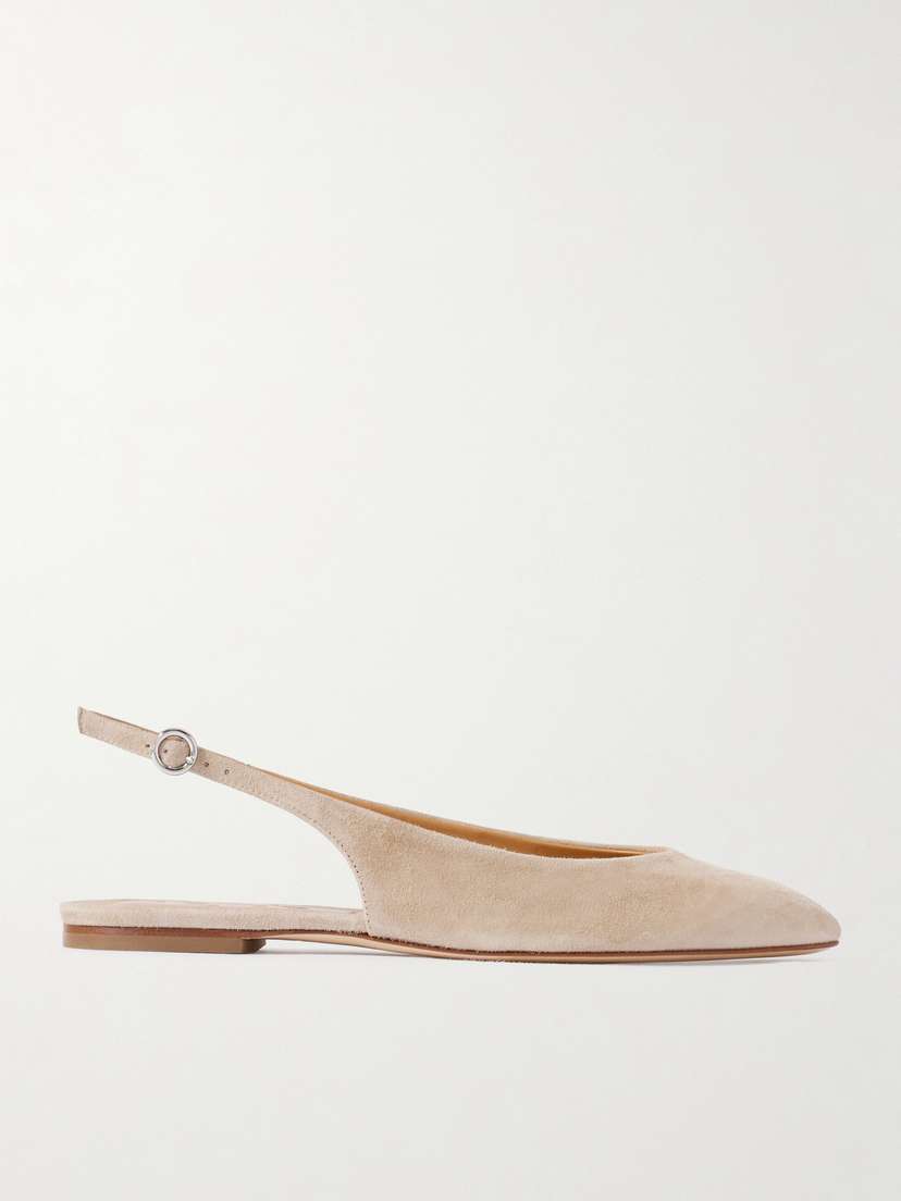 aeyde Amelia Suede Slingback Ballet Flats