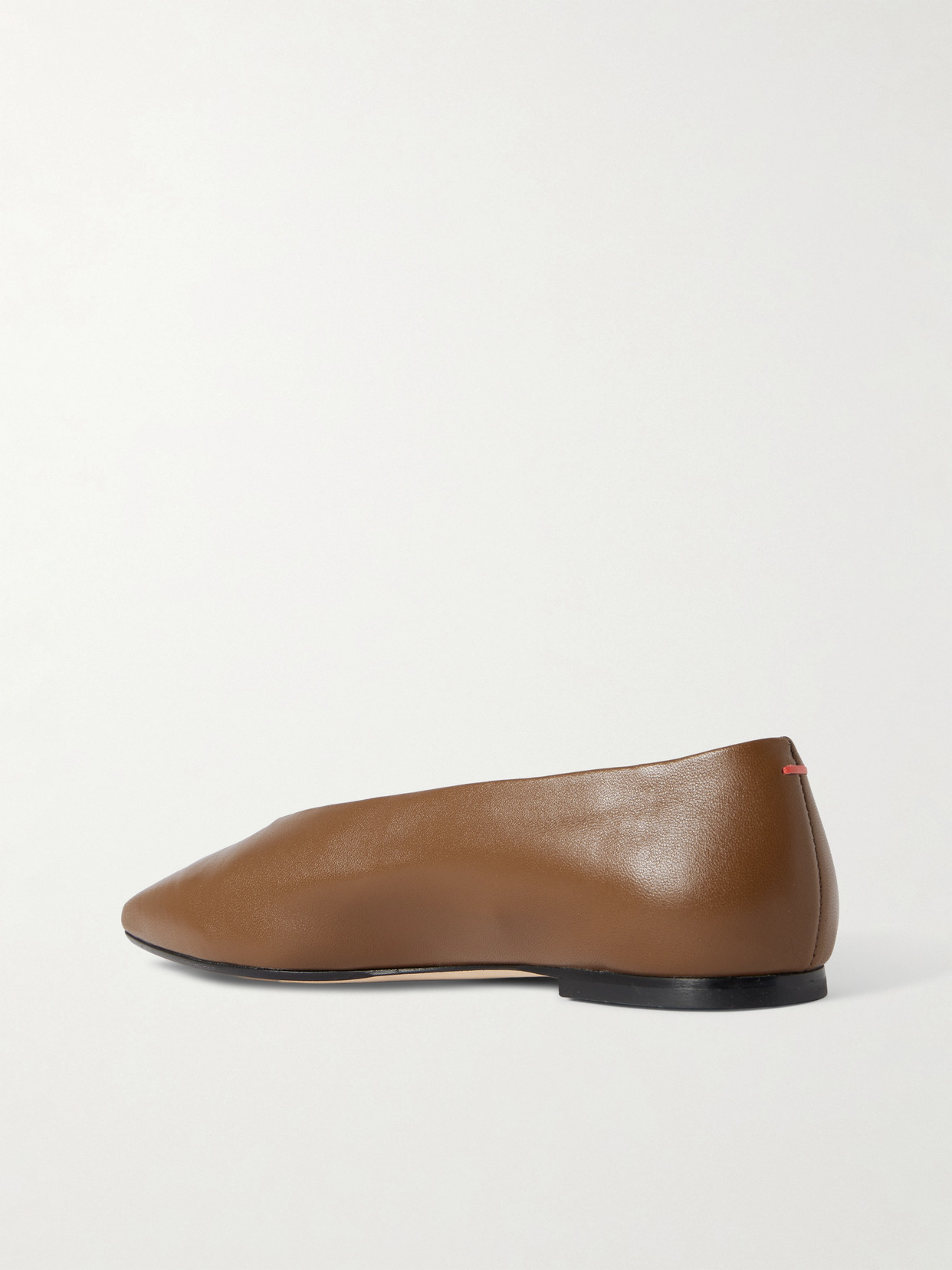 Aeyde Betty Leather Ballet Flats In Brown