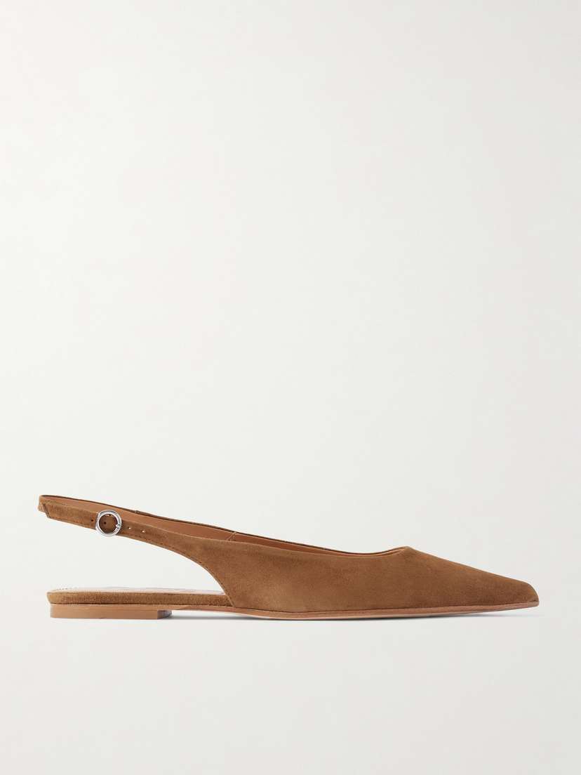 aeyde Annora Suede Slingback Flats