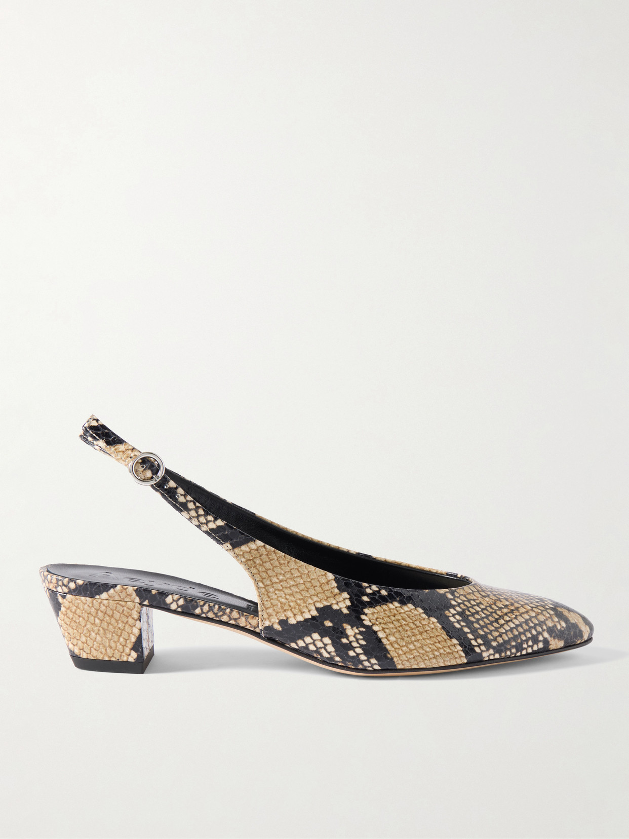 Aeyde Celeste Snake-effect Leather Slingback Pumps In Multi