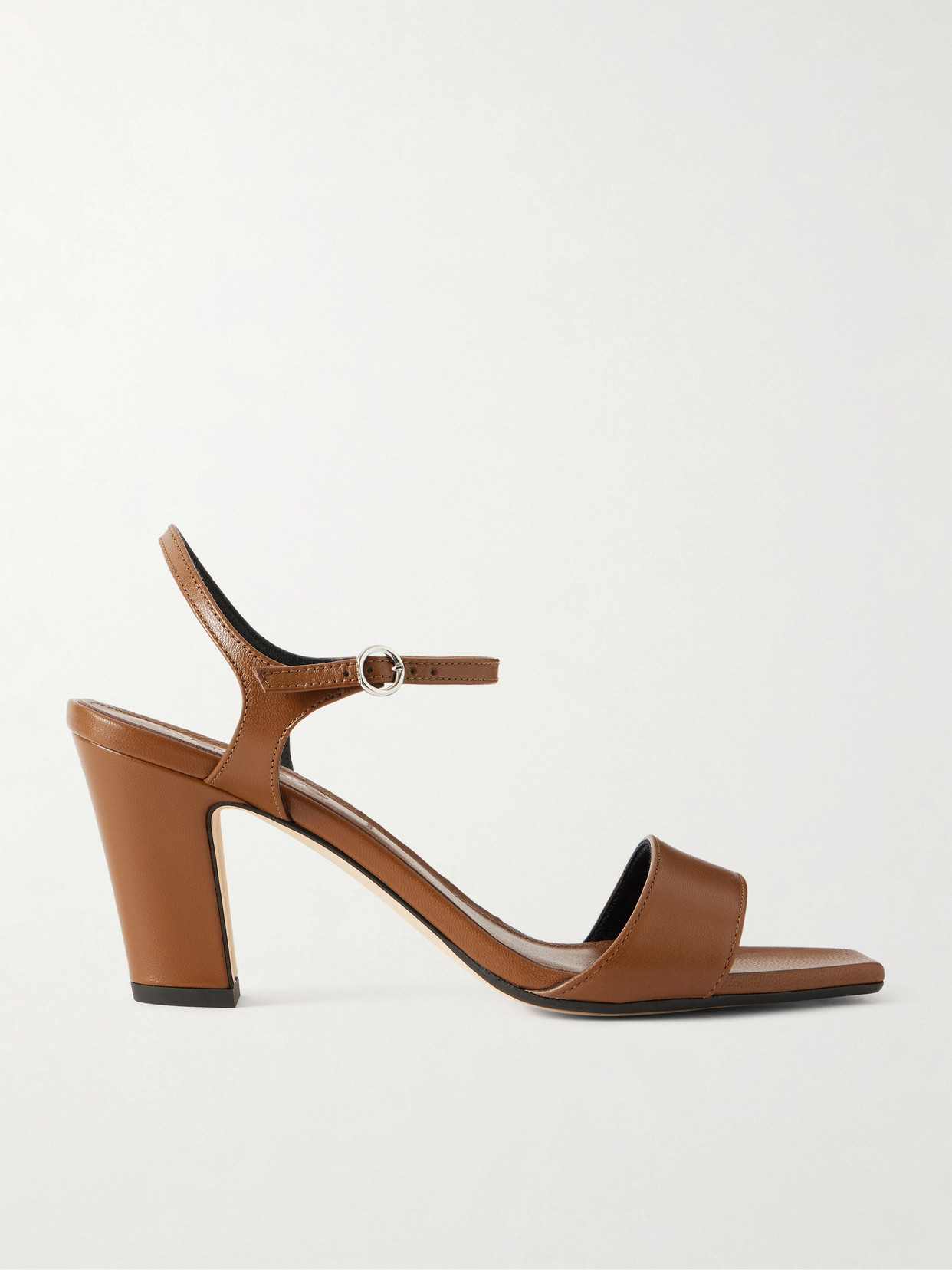 Aeyde Imogen Leather Sandals In Brown
