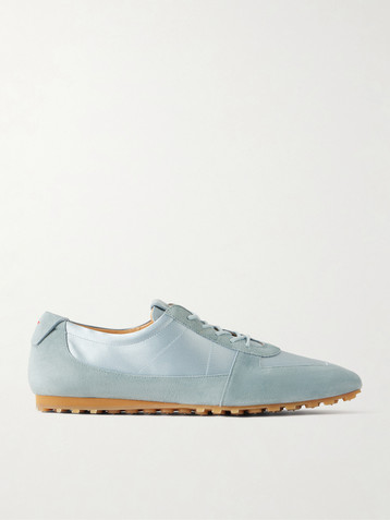 AEYDE Uma suede and satin sneakers