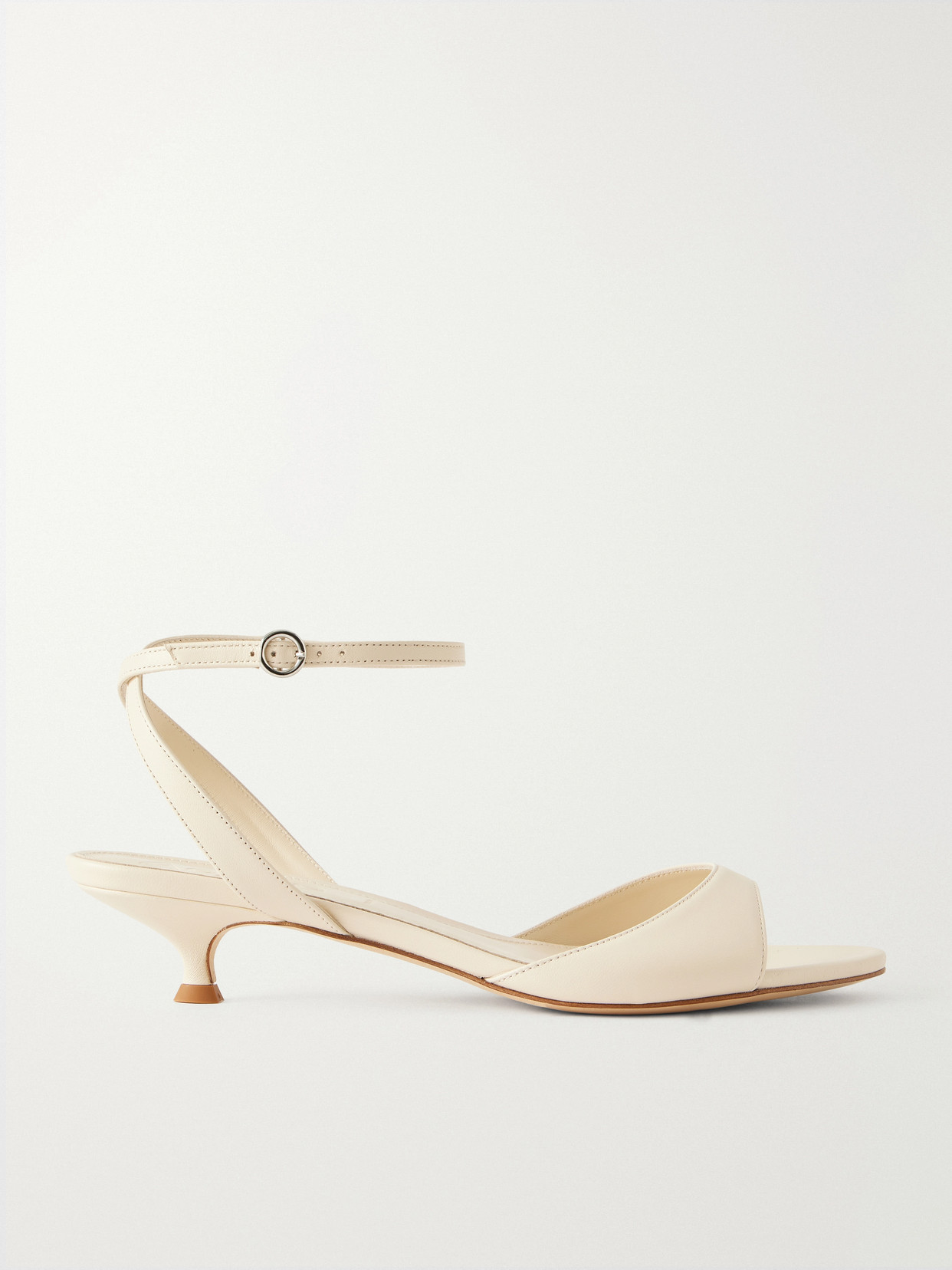 Aeyde Zelia Leather Sandals In Neutral