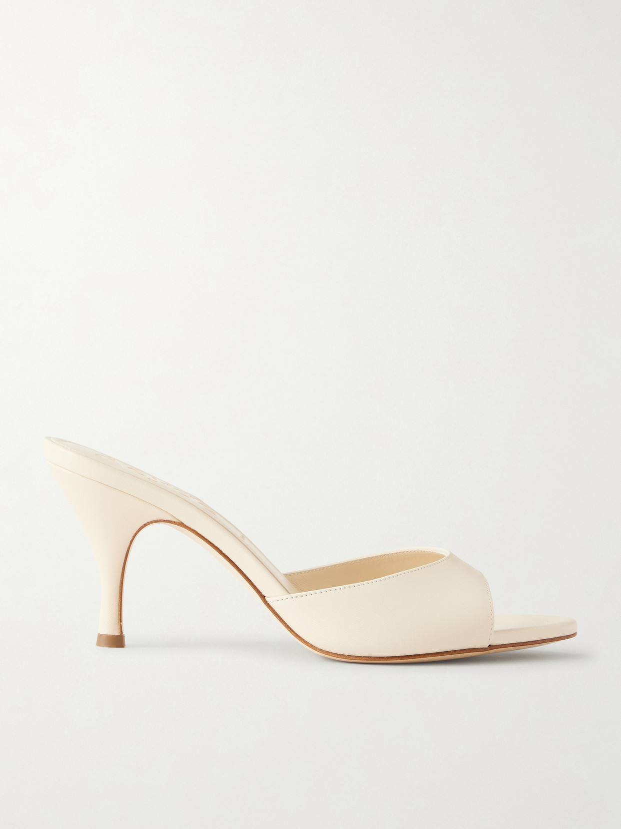 Aeyde Samia Leather Mules In Neutral