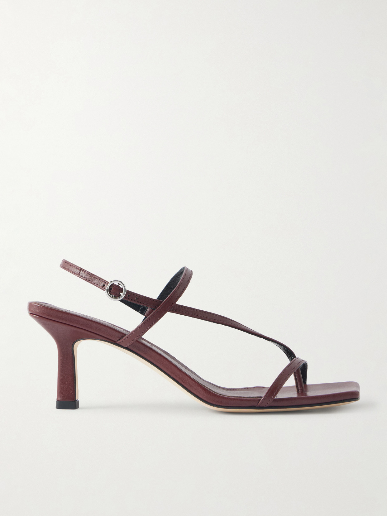 Aeyde Elise Leather Slingback Sandals In Burgundy