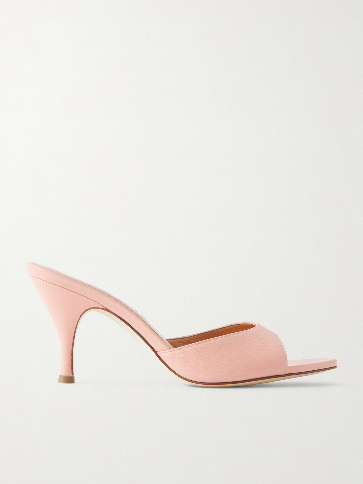 Aeyde Samia Leather Mules In Pink