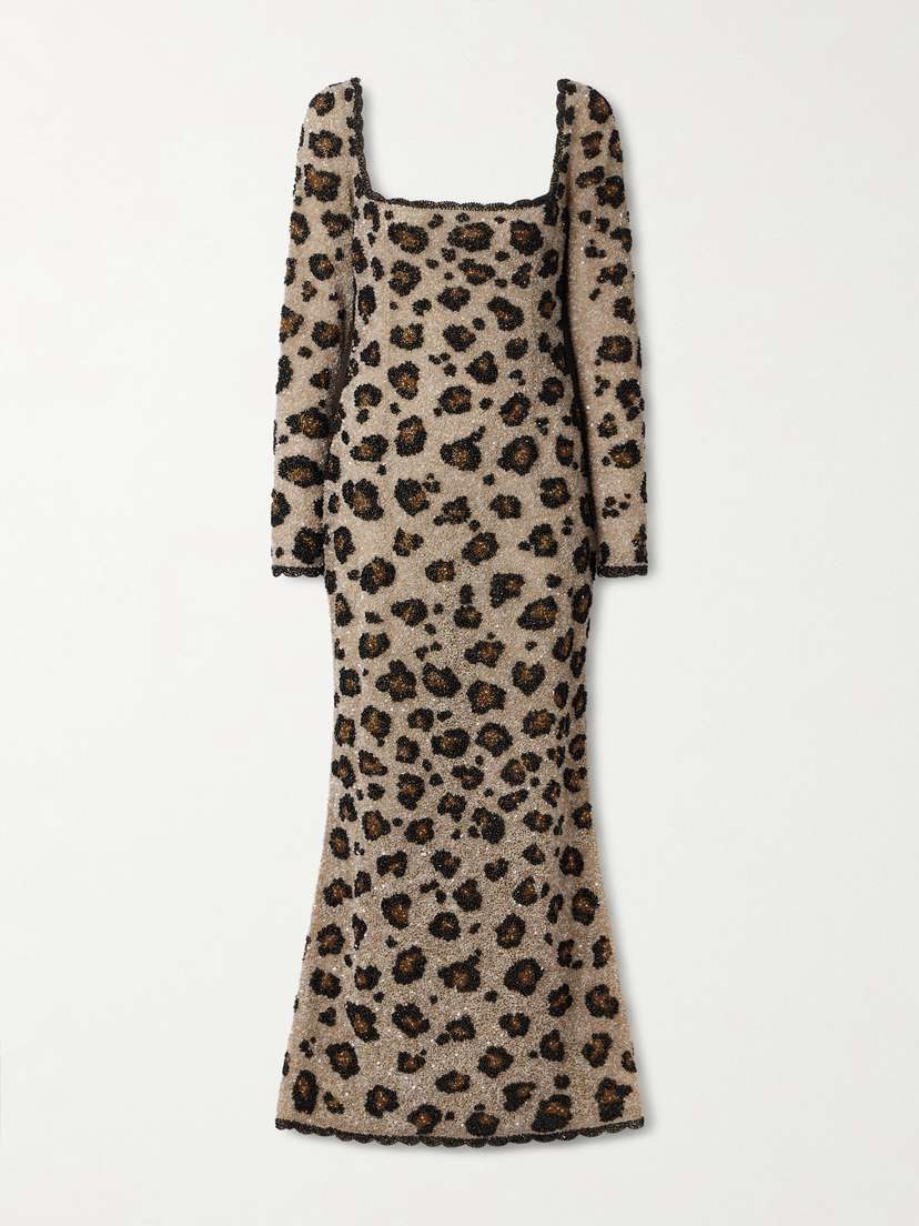 Clio Peppiatt Leo Beaded Tulle Gown