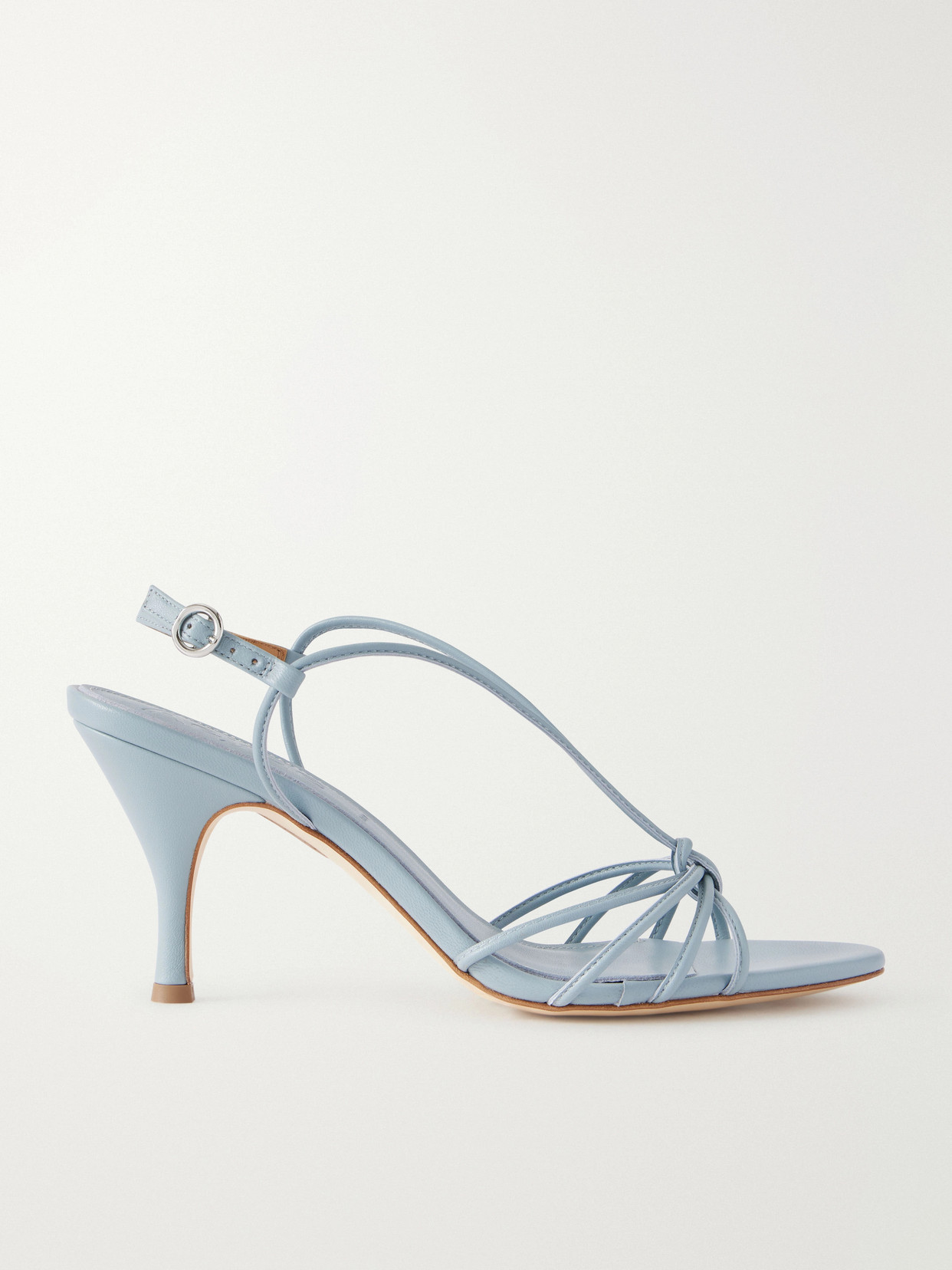 Aeyde Solange Leather Sandals In Blue