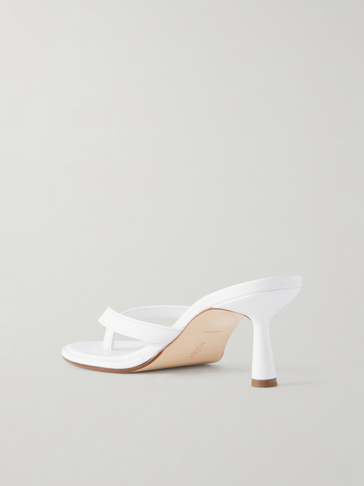 Aeyde Daphne Leather Sandals In White