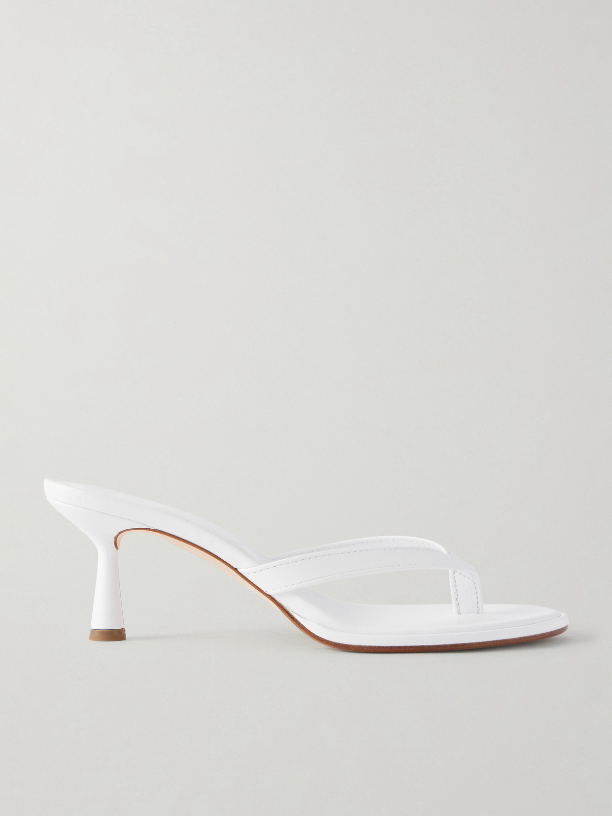 Aeyde Daphne Leather Sandals In White