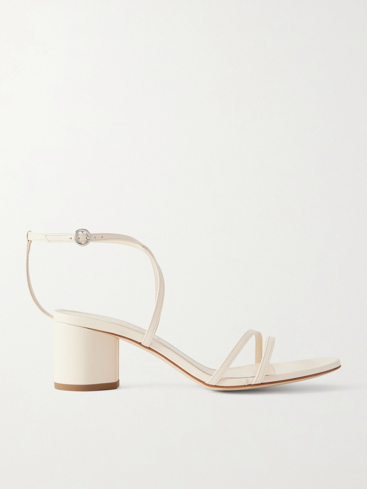 Aeyde Mirella Leather Sandals In White