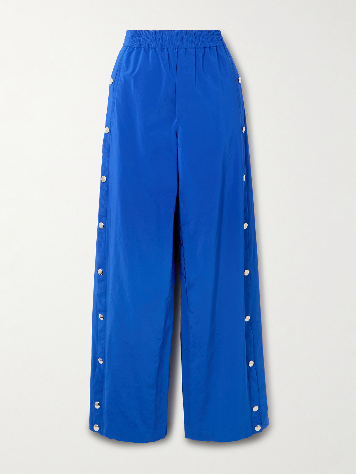 Tibi Shell Wide-leg Pants In Blue