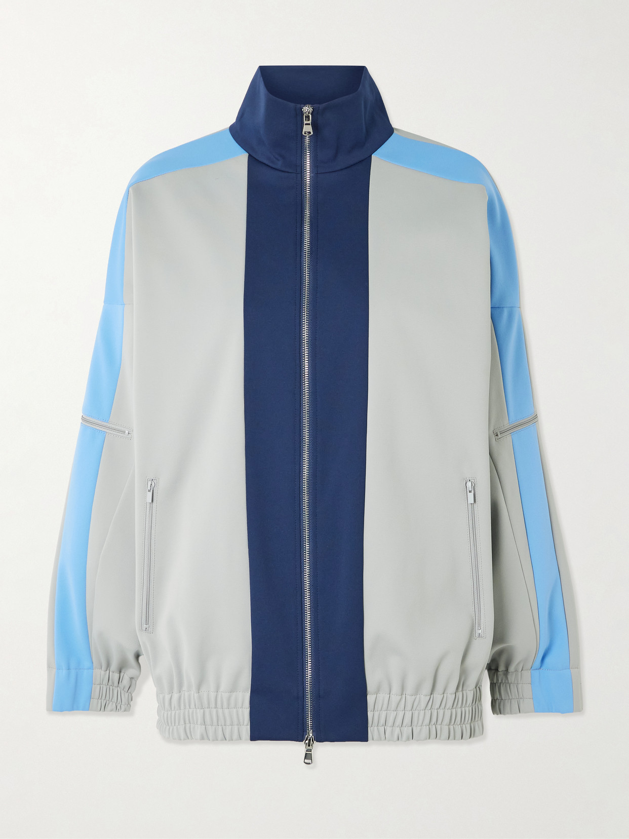 Tibi Color-blocked Jersey Jacket In Multi