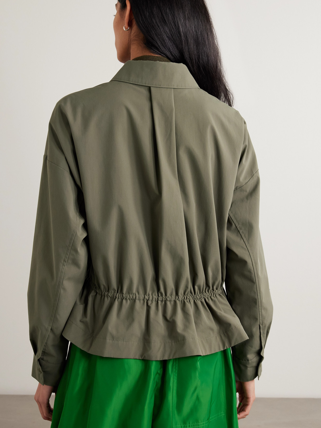 Tibi Shell Jacket In Green