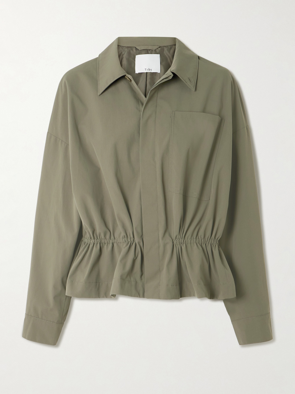 Tibi Shell Jacket In Green
