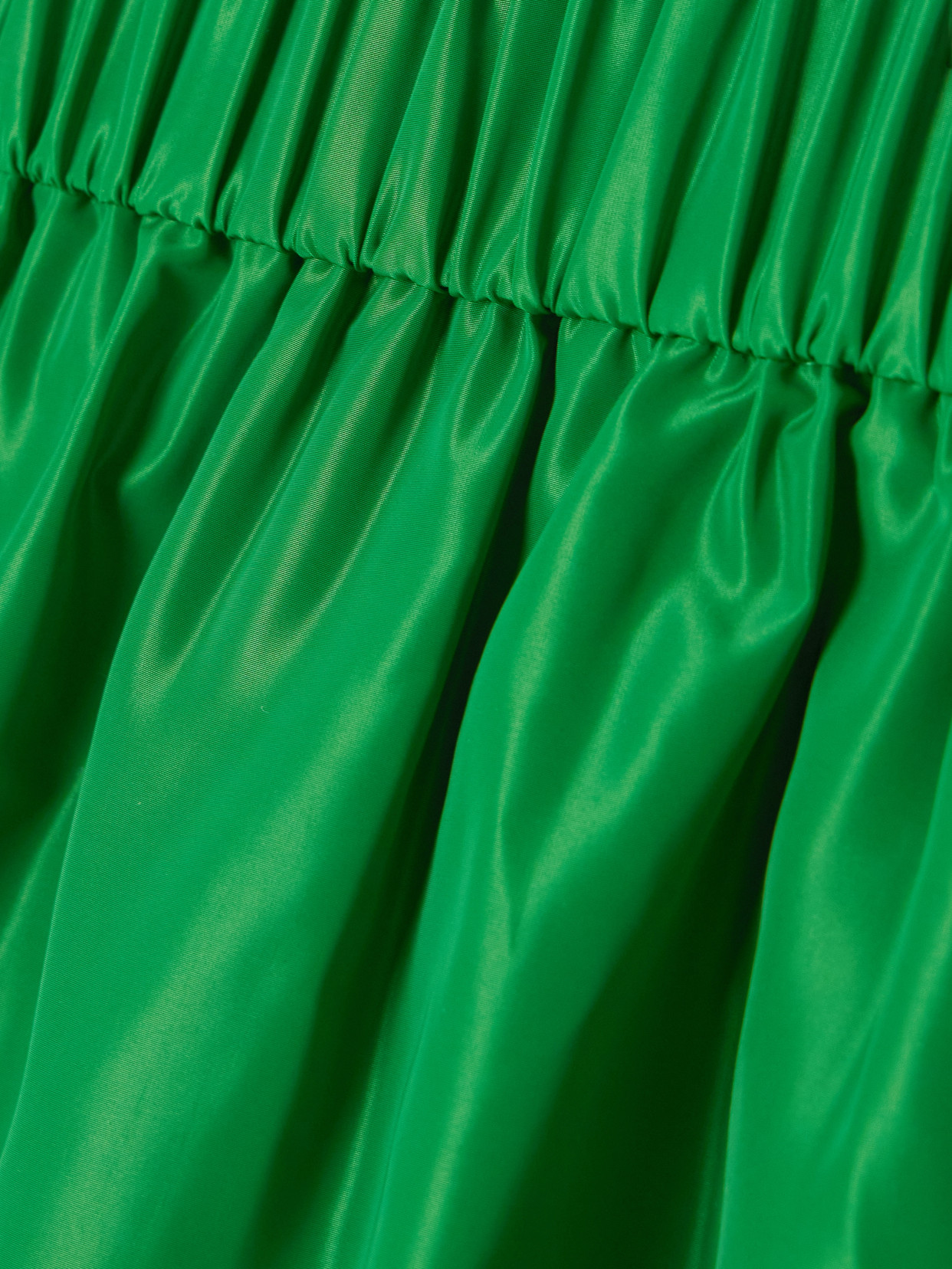 Tibi Gathered Shell Midi Skirt In Green