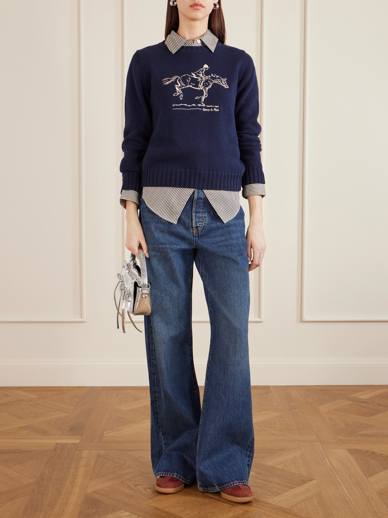 Embroidered Cotton Sweater