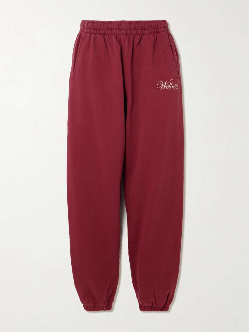 Sporty & Rich Soho Printed Cotton-jersey Tapered Track Pants
