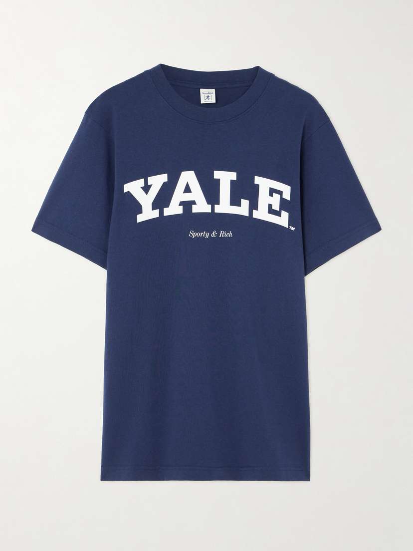 Sporty & Rich Yale Printed Cotton-jersey T-shirt