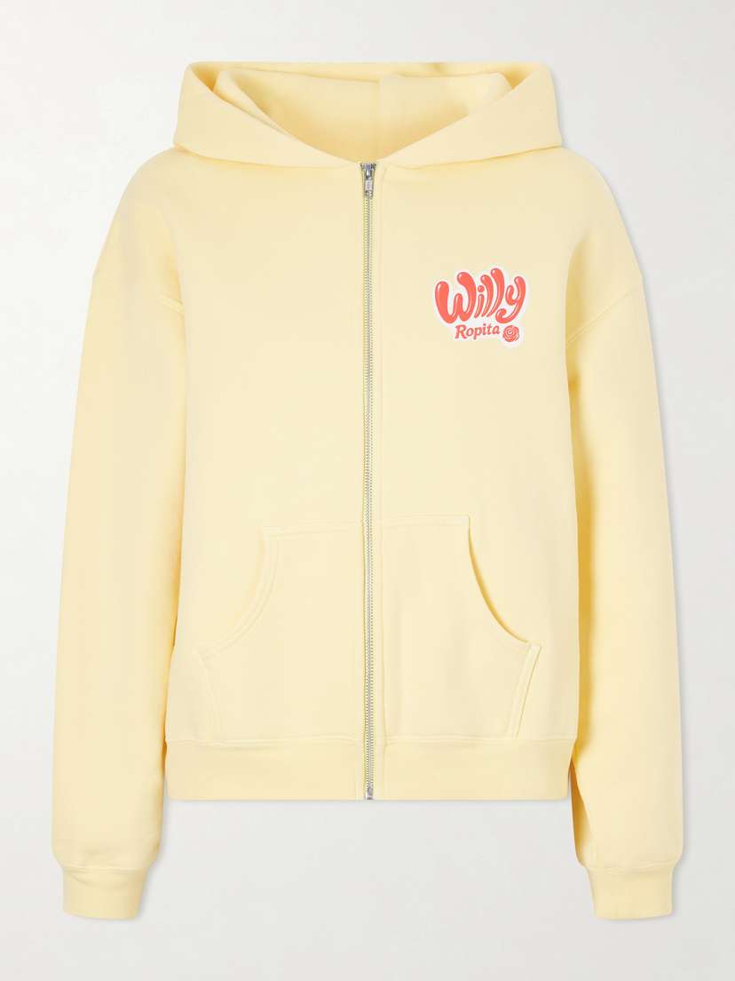 Willy Chavarria Willy Ropita Printed Cotton-jersey Zip-up Hoodie